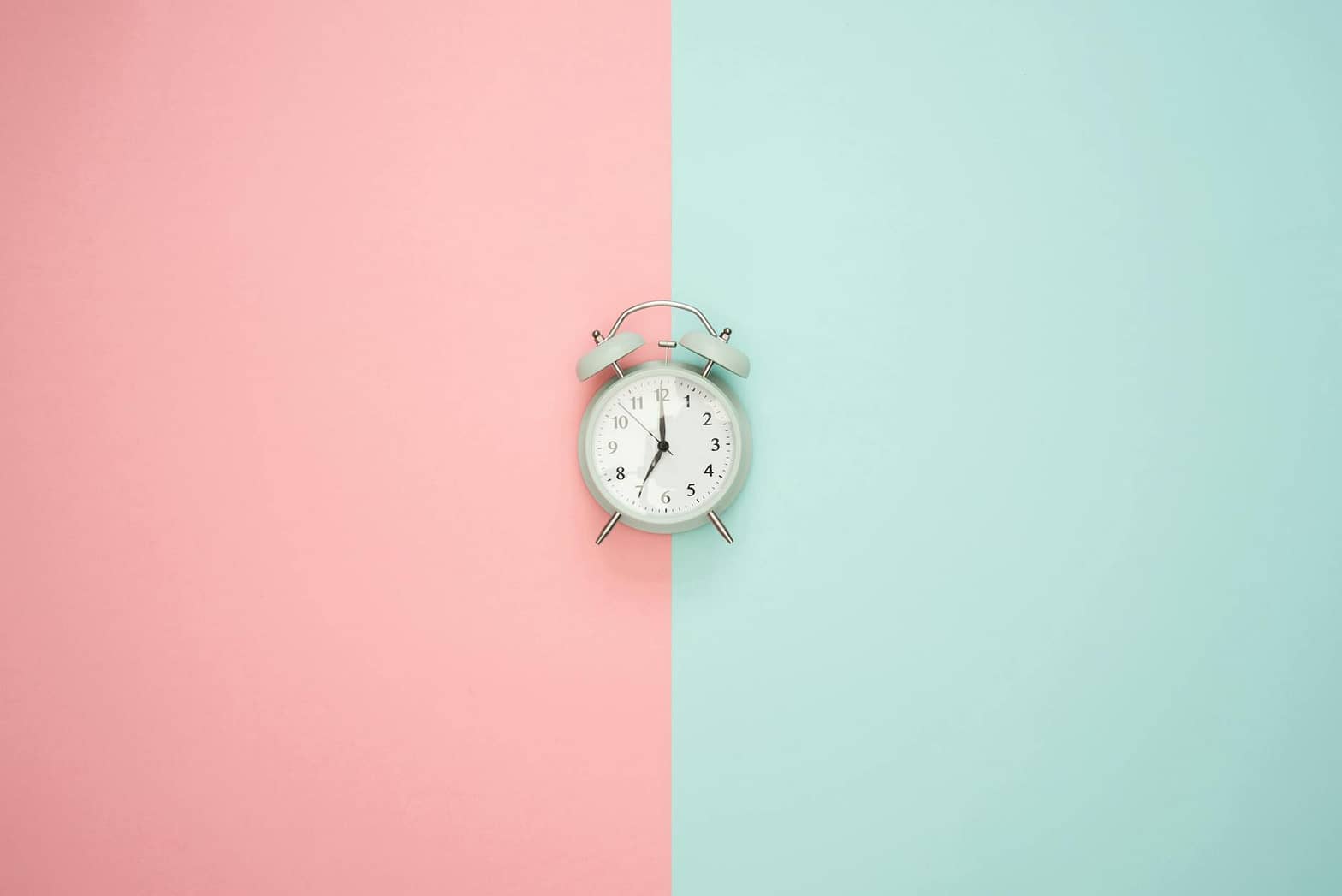 gray double bell clock