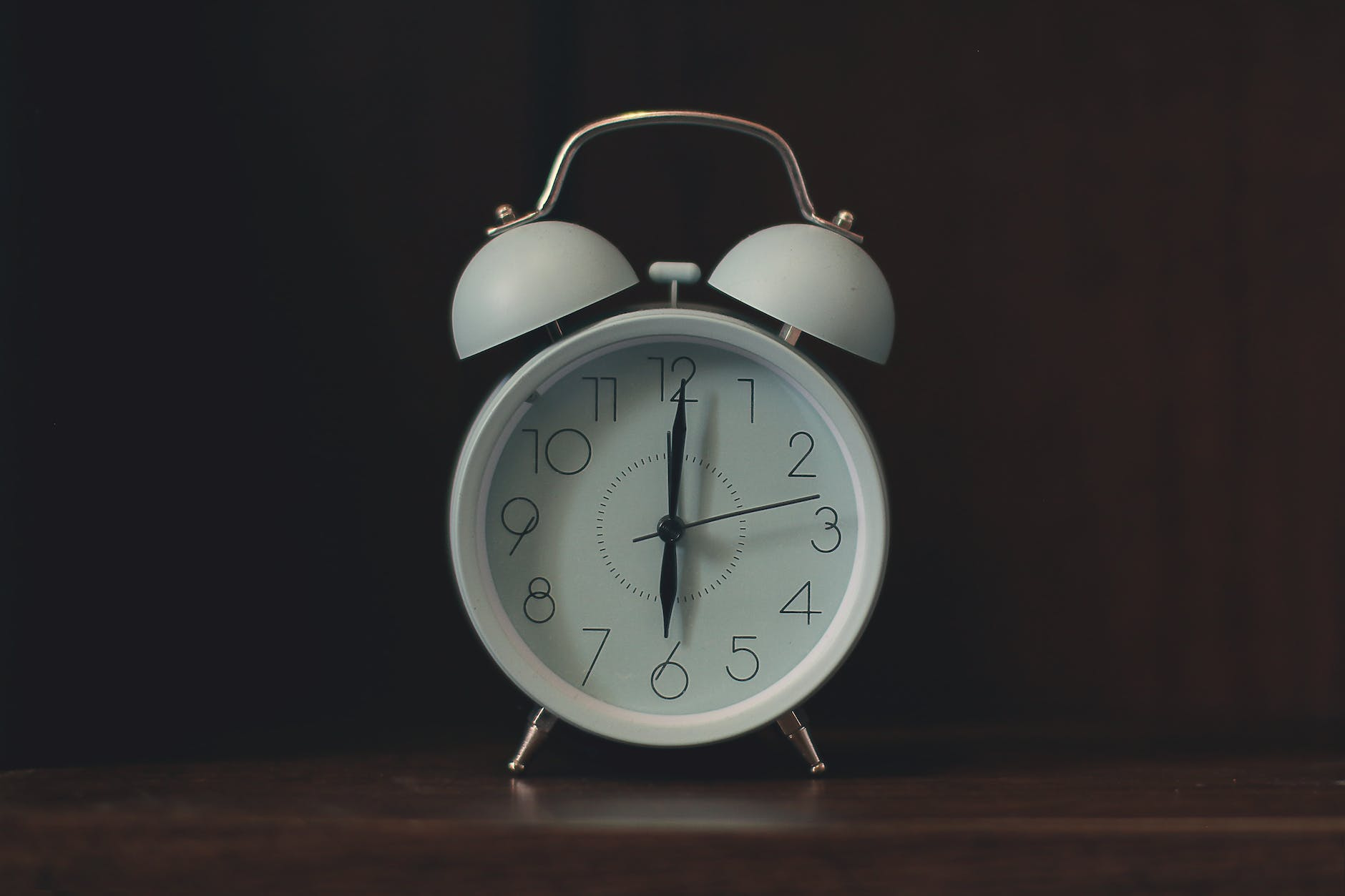 white ring bill alarm clock - low-dopamine morning routine