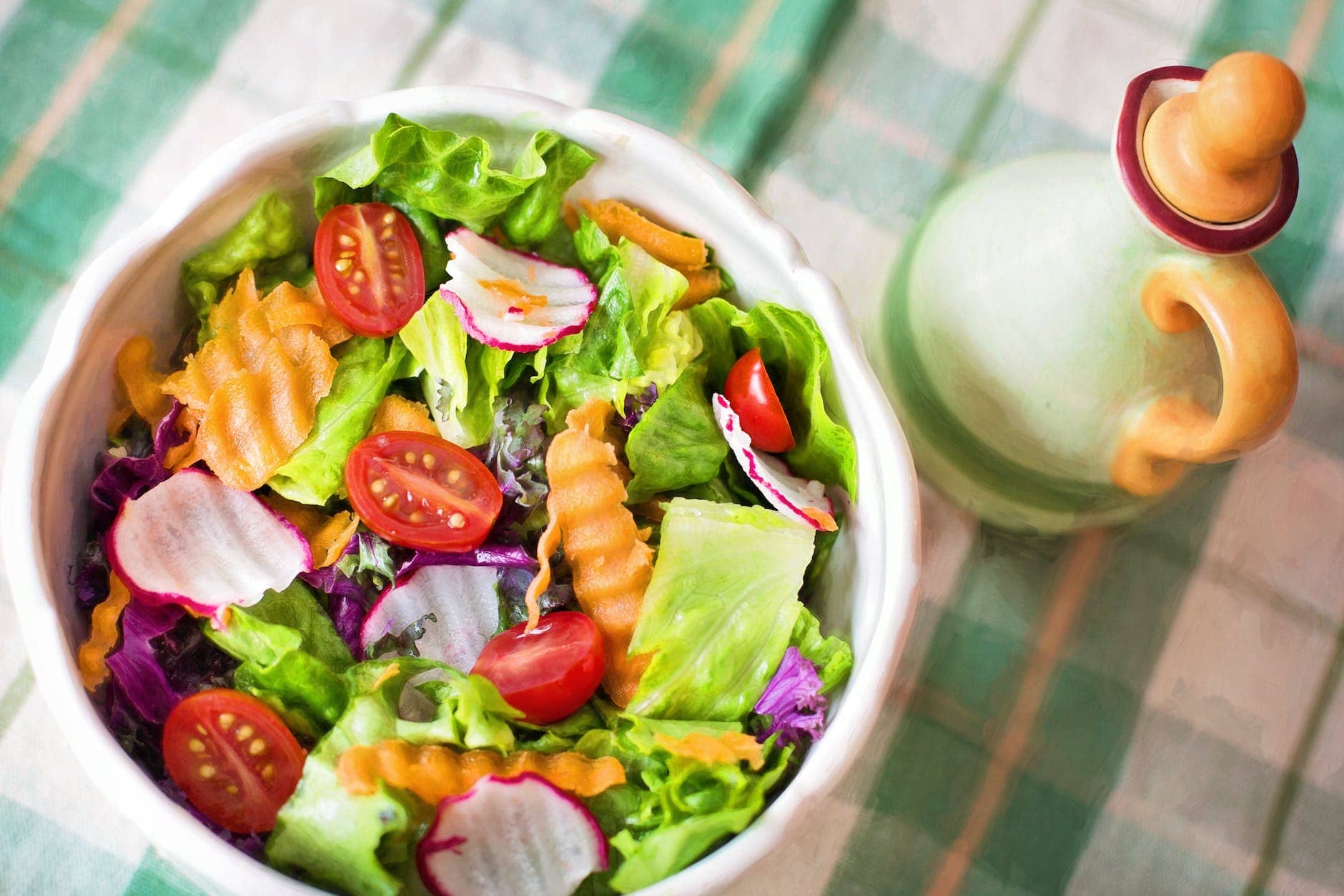 close up of salad in plate - 2024 health resolutions