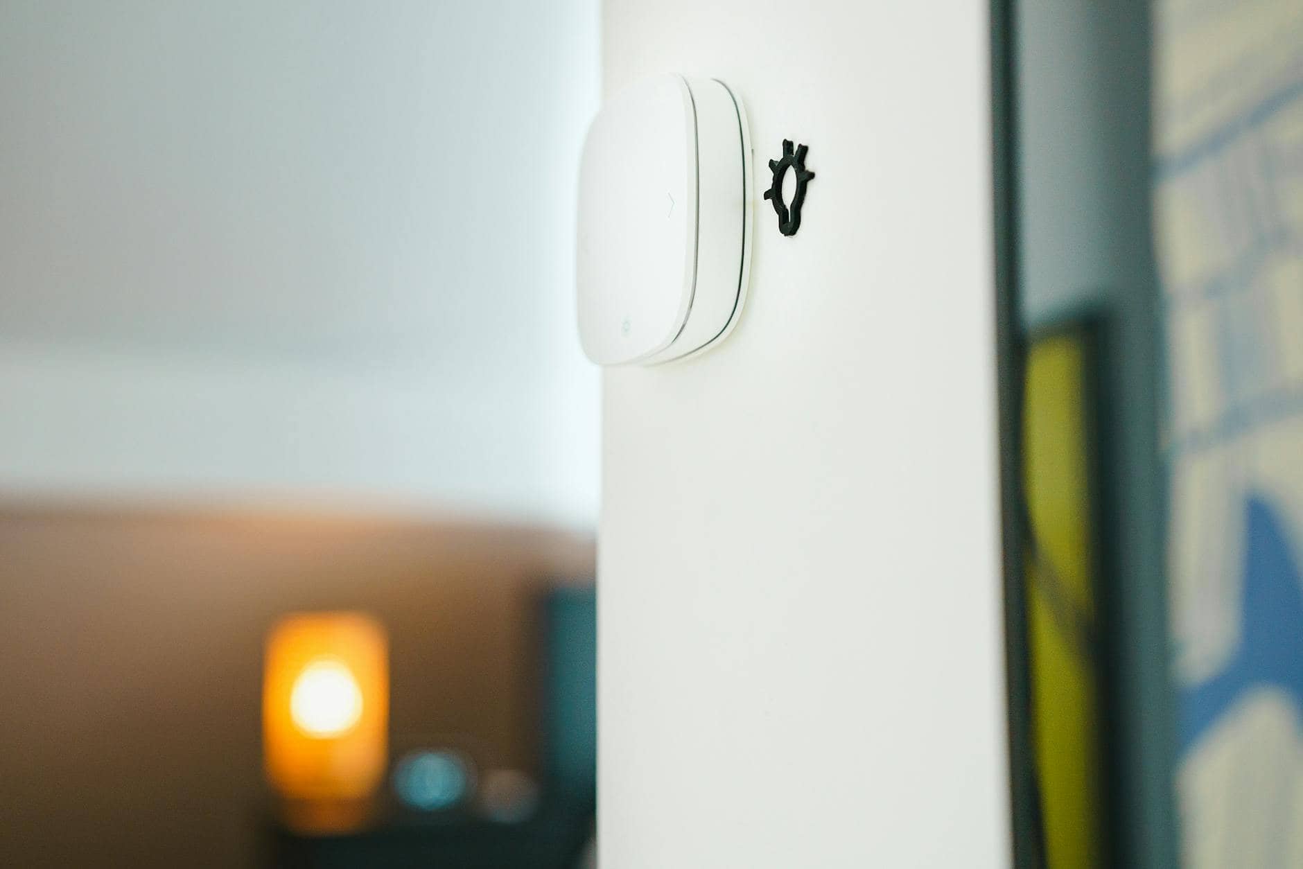 close up of a smart light switch device