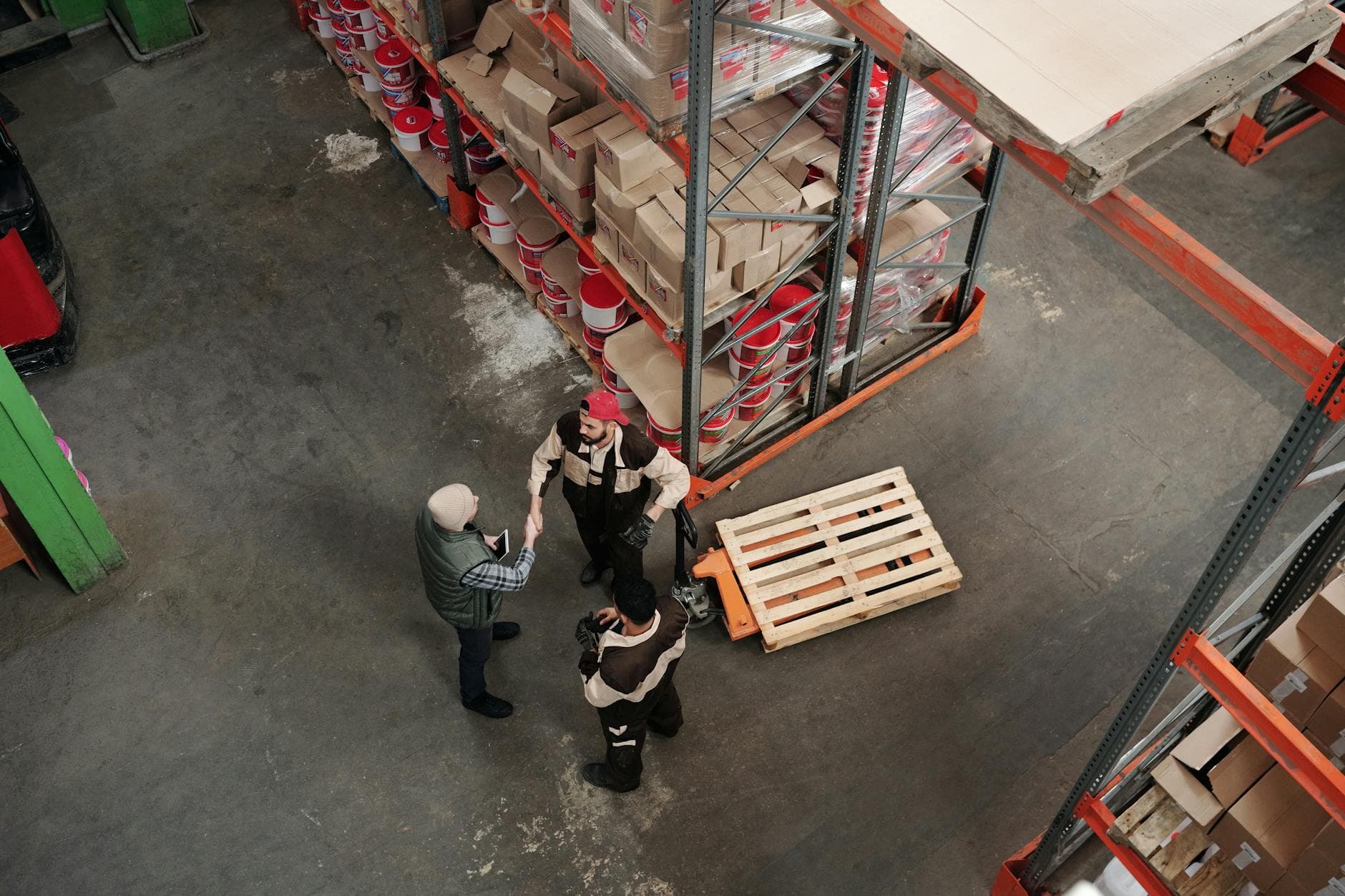 men working in a warehouse